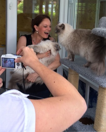 Abi with Roxie and Tilly