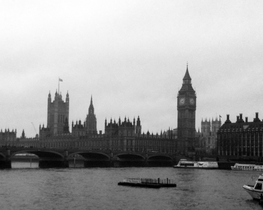 London Skyline black white - Longcroft Luxury Cat Hotel